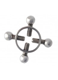 Серебристые зажимы для сосков на винтах - ToyFa - купить с доставкой в Старом Осколе