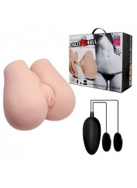 Реалистичный мастурбатор с вибрацией и двумя тоннелями - вагиной и анусом - Baile - в Старом Осколе купить с доставкой