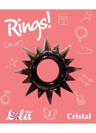 Чёрное эрекционное кольцо Rings Cristal - Lola Games - в Старом Осколе купить с доставкой