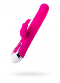 Розовый вибратор с клиторальным стимулятором BALLE - 23 см. - JOS