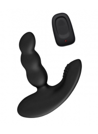 Черный силиконовый стимулятор простаты Levett Nitoc с пультом ДУ - Levett - в Старом Осколе купить с доставкой