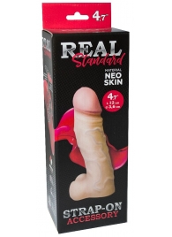 Реалистичная насадка с мошонкой REAL Standard - 15,5 см. - LOVETOY (А-Полимер) - купить с доставкой в Старом Осколе