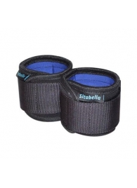 Неопреновые черно-синие наручники - Sitabella - купить с доставкой в Старом Осколе