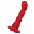 Красный силиконовый анальный фаллоимитатор Favorite - 13 см. - ToyFa