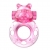 Розовое эрекционное виброкольцо на пенис Pink Bear - Baile - в Старом Осколе купить с доставкой