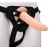 Телесный страпон на черных трусиках STRAP ON REAL DILDO - 20 см. - Dream Toys - купить с доставкой в Старом Осколе