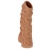 Телесная насадка с венками и открытой головкой Nude Sleeve M - 12 см. - KOKOS - в Старом Осколе купить с доставкой