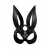 Черная кожаная маска зайки Miss Bunny - БДСМ Арсенал - купить с доставкой в Старом Осколе