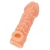 Телесная закрытая насадка с венками Cock Sleeve Size L - 17,6 см. - KOKOS - в Старом Осколе купить с доставкой