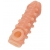 Телесная закрытая насадка с шариками Cock Sleeve Size M - 15,6 см. - KOKOS - в Старом Осколе купить с доставкой