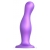 Фиолетовая насадка Strap-On-Me Dildo Plug Curvy size L - Strap-on-me - купить с доставкой в Старом Осколе