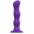 Фиолетовая насадка Strap-On-Me Dildo Geisha Balls size M - Strap-on-me - купить с доставкой в Старом Осколе