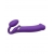 Фиолетовый безремневой вибрострапон Silicone Bendable Strap-On - size XL - Strap-on-me - купить с доставкой в Старом Осколе
