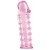 Розовая насадка на пенис с шипами - 12,5 см. - A-toys - в Старом Осколе купить с доставкой