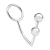 Кольцо на пенис с анальным стимулятором Two Bead Stainless Steel Anal Hook   Cock Ring - BlueLine - в Старом Осколе купить с доставкой