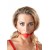 Силиконовый кляп-шар на чёрных ремешках Red Gag silicone - Orion - купить с доставкой в Старом Осколе