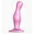Розовая насадка Strap-On-Me Dildo Plug Curvy size M - Strap-on-me - купить с доставкой в Старом Осколе