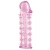 Гелевая розовая насадка на фаллос с шипами - 12 см. - Toyfa Basic - в Старом Осколе купить с доставкой