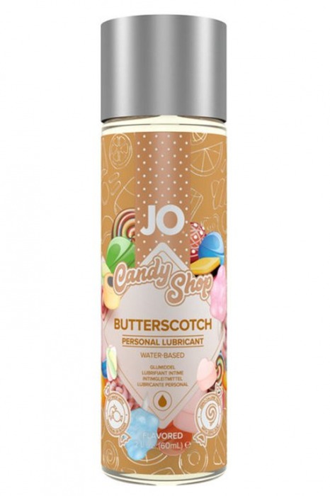 Смазка на водной основе Candy Shop Butterscotch с ароматом ирисок - 60 мл. - System JO - купить с доставкой в Старом Осколе