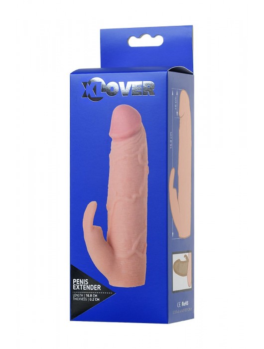 Телесная насадка Toyfa XLover для увеличения размера - 16,8 см. - ToyFa - в Старом Осколе купить с доставкой
