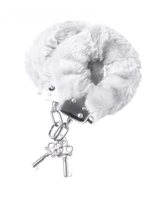 Наручники с белой меховой опушкой - ToyFa - купить с доставкой в Старом Осколе
