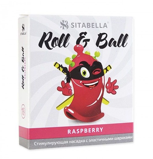 Стимулирующий презерватив-насадка Roll   Ball Raspberry - Sitabella - купить с доставкой в Старом Осколе