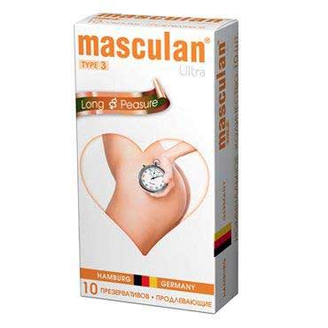 Розовые презервативы Masculan Ultra Long Pleasure с колечками, пупырышками и продлевающим эффектом - 10 шт. - Masculan - купить с доставкой в Старом Осколе