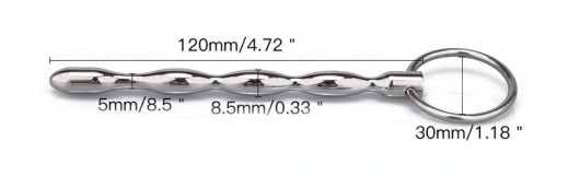 Металлический уретральный плаг с кольцом - Notabu - купить с доставкой в Старом Осколе