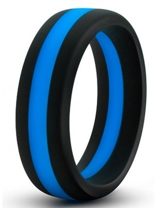 Черно-синее эрекционное кольцо Silicone Go Pro Cock Ring - Blush Novelties - в Старом Осколе купить с доставкой