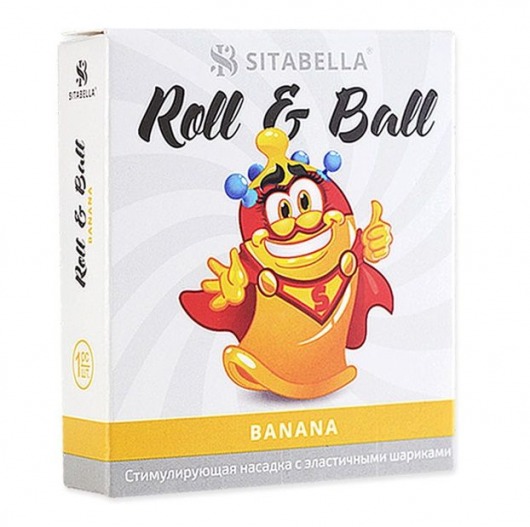 Стимулирующий презерватив-насадка Roll   Ball Banana - Sitabella - купить с доставкой в Старом Осколе