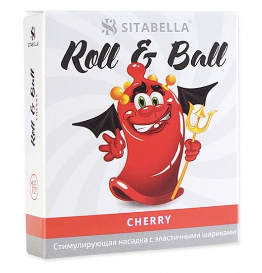 Стимулирующий презерватив-насадка Roll   Ball Cherry - Sitabella - купить с доставкой в Старом Осколе