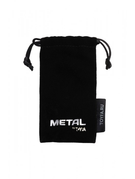 Серебристая коническая анальная пробка с красным кристаллом - 8 см. - ToyFa - купить с доставкой в Старом Осколе