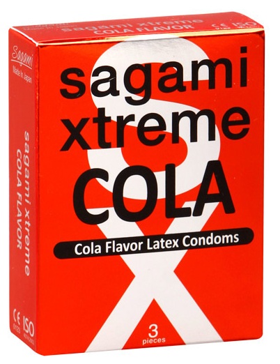 Ароматизированные презервативы Sagami Xtreme COLA - 3 шт. - Sagami - купить с доставкой в Старом Осколе