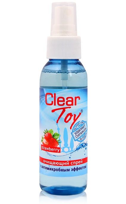 Очищающий спрей для игрушек CLEAR TOY Strawberry - 100 мл. - Биоритм - купить с доставкой в Старом Осколе