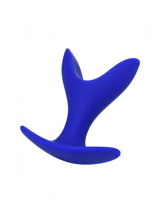 Синяя силиконовая расширяющая анальная пробка Bloom - 8,5 см. - ToyFa