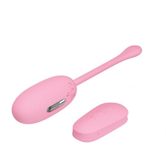 Нежно-розовое виброяйцо с функцией электростимуляции Shock Fun - Baile - купить с доставкой в Старом Осколе