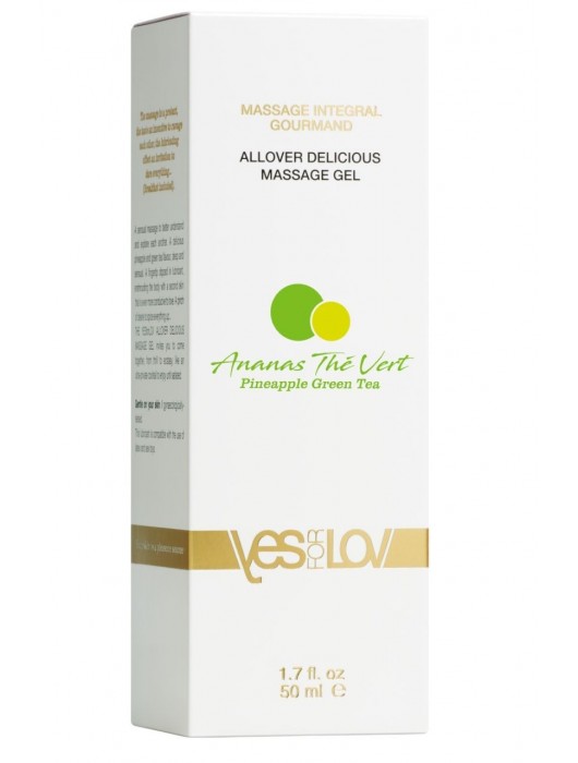 Универсальный массажный гель 3-в-1 Allover Delicious с ароматом ананаса и зеленого чая - 50 мл. - YESforLOV - купить с доставкой в Старом Осколе