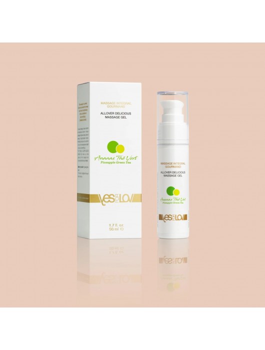 Универсальный массажный гель 3-в-1 Allover Delicious с ароматом ананаса и зеленого чая - 50 мл. - YESforLOV - купить с доставкой в Старом Осколе