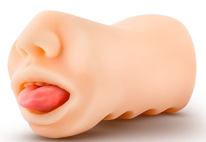 Телесный мастурбатор-ротик с язычком Oral Anne - Blush Novelties - в Старом Осколе купить с доставкой