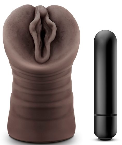 Коричневый мастурбатор-вагина Alexis - Blush Novelties - в Старом Осколе купить с доставкой