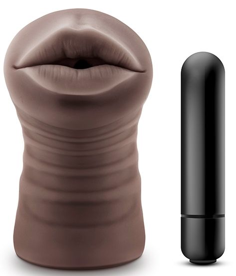 Коричневый мастурбатор-ротик Heather - Blush Novelties - в Старом Осколе купить с доставкой