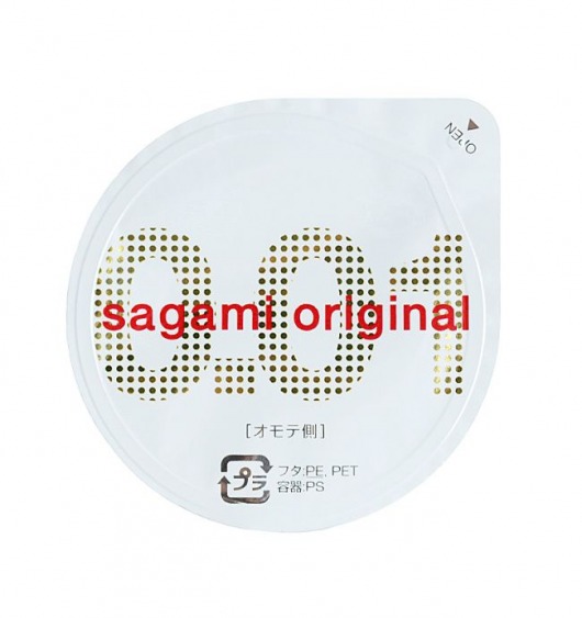 Супертонкий презерватив Sagami Original 0.01 - 1 шт. - Sagami - купить с доставкой в Старом Осколе
