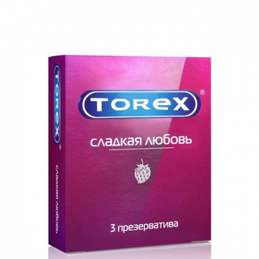 Презервативы Torex  Сладкая любовь  с ароматом клубники - 3 шт. - Torex - купить с доставкой в Старом Осколе