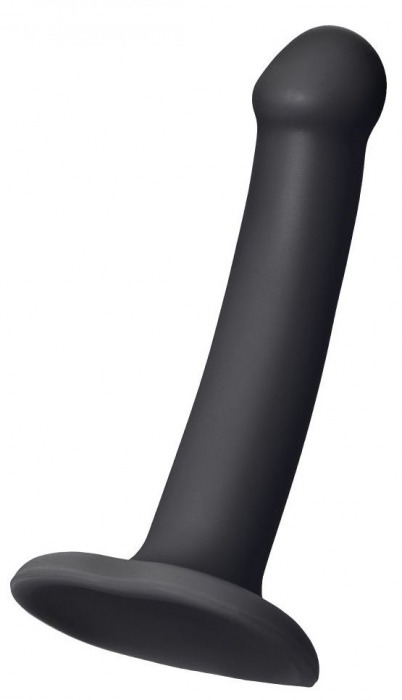 Черный фаллос на присоске Silicone Bendable Dildo S - 17 см. - Strap-on-me - купить с доставкой в Старом Осколе