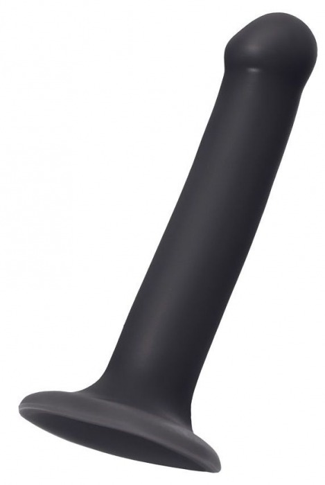 Черный фаллос на присоске Silicone Bendable Dildo M - 18 см. - Strap-on-me - купить с доставкой в Старом Осколе