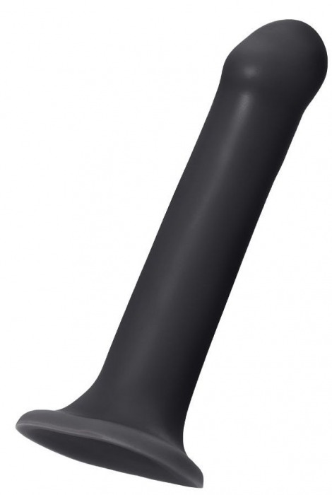 Черный фаллос на присоске Silicone Bendable Dildo XL - 20 см. - Strap-on-me - купить с доставкой в Старом Осколе