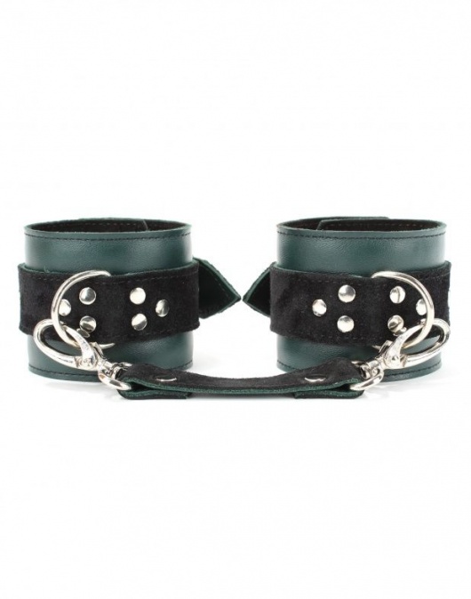 Изумрудные наручники Ladys Arsenal на карабинах - БДСМ Арсенал - купить с доставкой в Старом Осколе