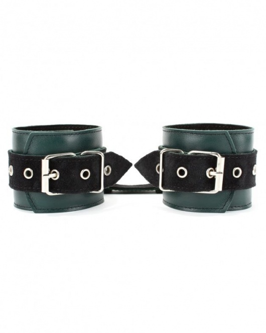 Изумрудные наручники Ladys Arsenal на карабинах - БДСМ Арсенал - купить с доставкой в Старом Осколе