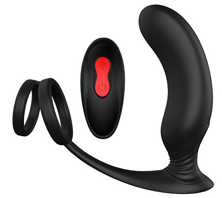 Черный массажер простаты REMOTE P-PLEASER - Dream Toys - в Старом Осколе купить с доставкой