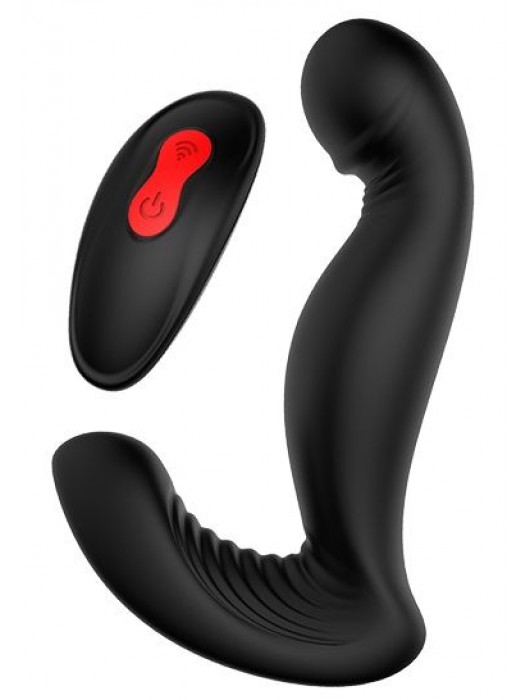 Черный вибромассажер простаты SWIRLING P-PLEASER - Dream Toys - в Старом Осколе купить с доставкой